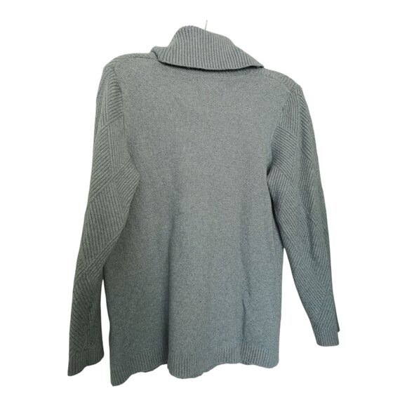 Women Blue Calvin Klein Cotton Turtleneck Knit Sweater L - Picture 3 of 10